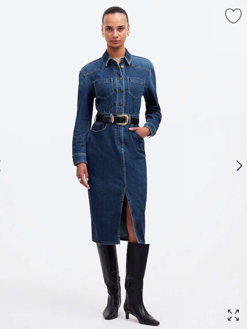 Madewell Denim Western Midi Shirtdress